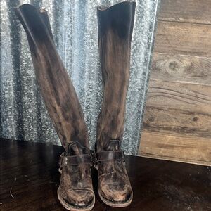 Free bird Brown Distressed Tall Leather Boots